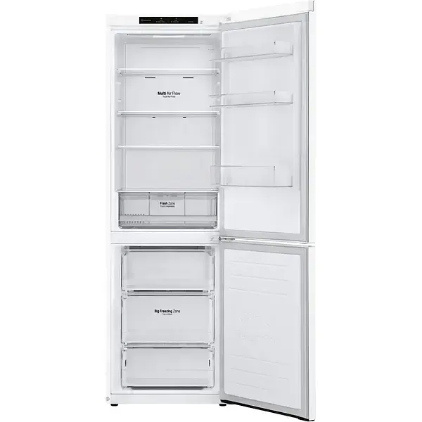 Холодильник LG с нижним морозильным отделением 186x60х68 холод.отд. 234 л мороз.отд. 107 л 2дв. А+ NF инв. диспл внутр. белый - фото 3