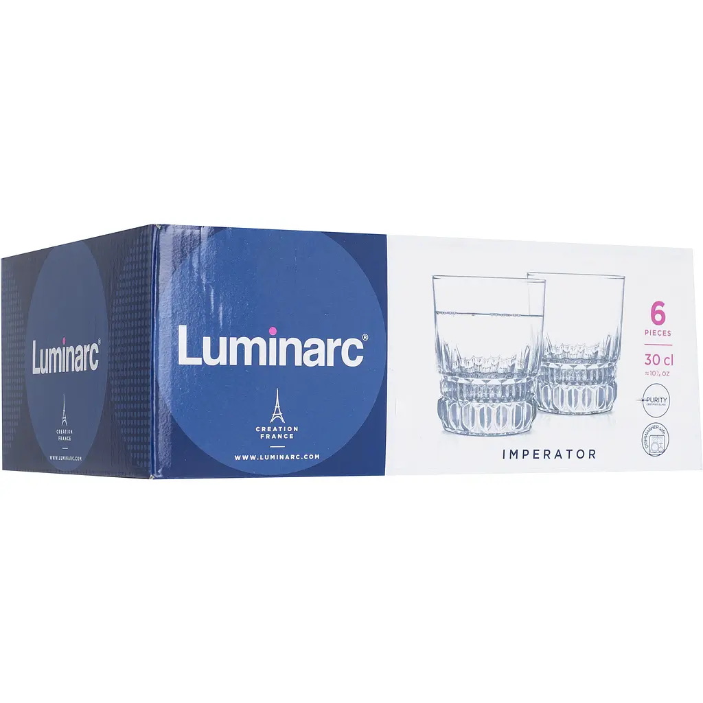 Набір низьких склянок Luminarc Imperator 300 мл 6 шт. (N1287) - фото 3
