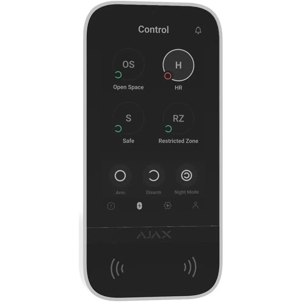 Панель керування охоронною системою Ajax KeyPad TouchScreen White (000034514) [162949] - фото 2