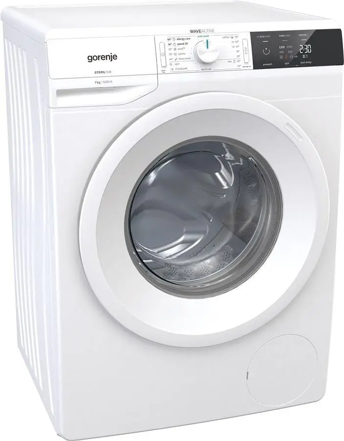 Стиральная машина Gorenje с фронтальной загрузкой WE723, 7кг, 1200, A+++, глубина 55см, Дисплей, Белый (WE723) - фото 2
