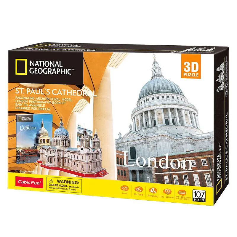 Пазл 3D CubicFun National Geographic Собор Святого Павла 107 елементів (DS0991h) - фото 2