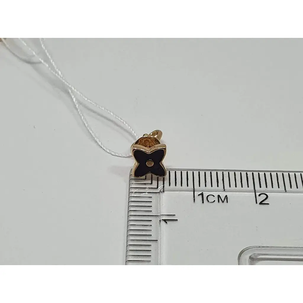 Золоті сережки-пуссети Favoritum з емаллю. 210157 - фото 4