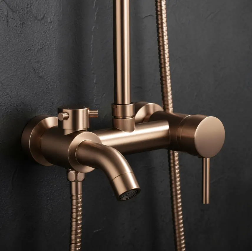 Душова система з виливом Rea Luis brushed copper REA-P7156 - фото 2