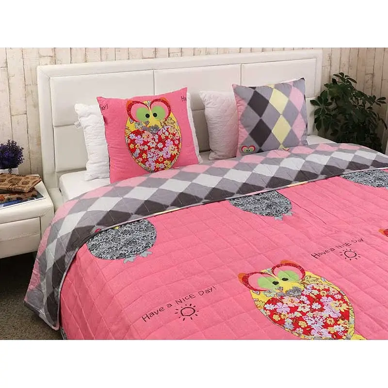 Декоративна подушка Руно Owl Red сатин 100% бавовна наповнювач кульки 50х50 см - фото 2