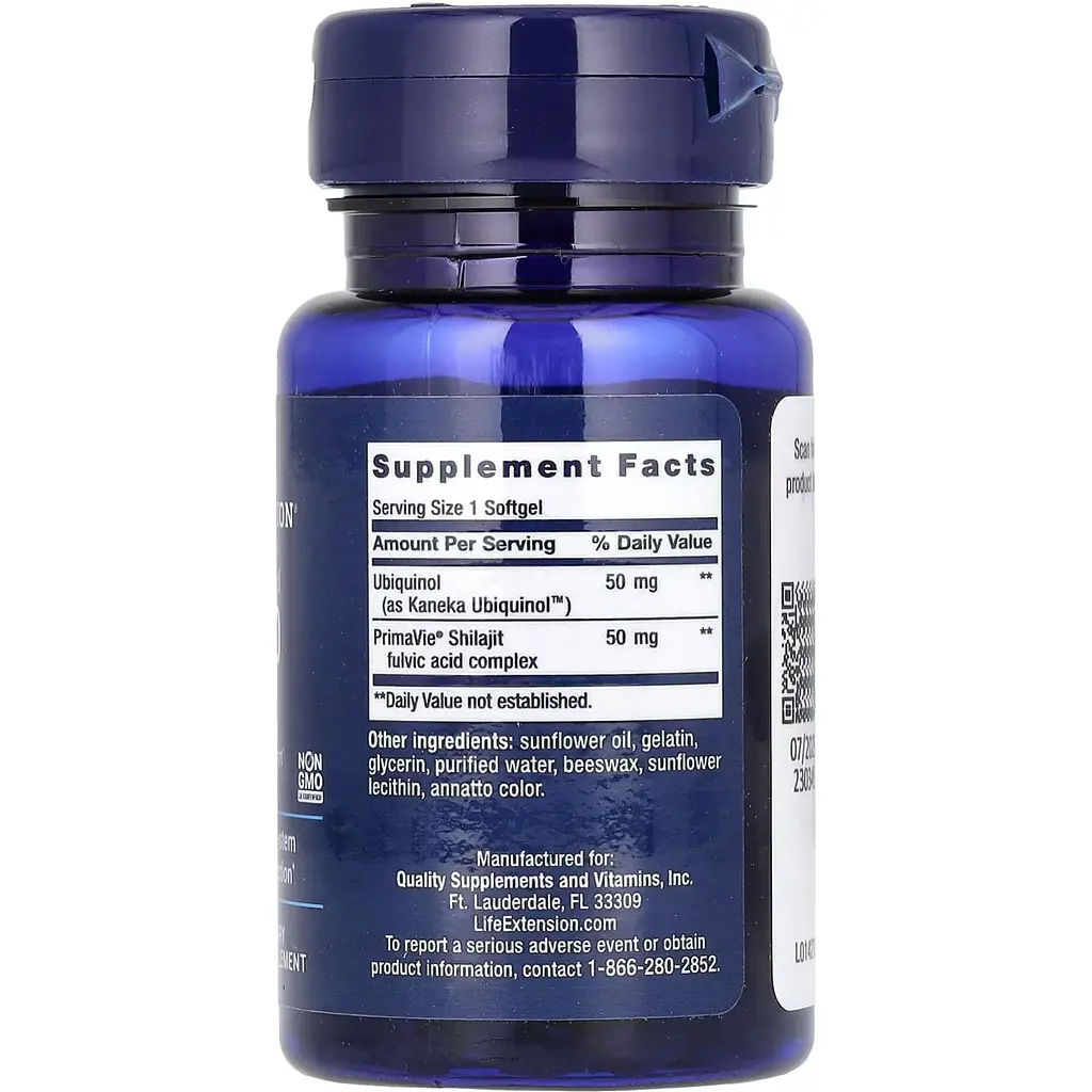 Коензим CoQ10 Life Extension Super Ubiquinol with Enhanced Mitochondrial Support 50 мг 30 капсул - фото 2