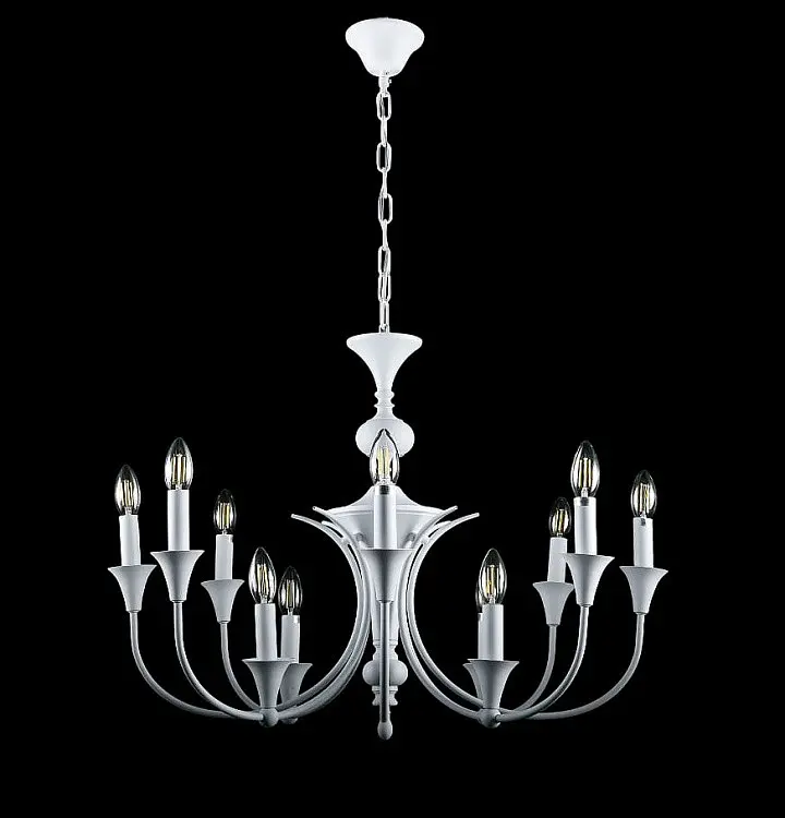 Люстра свічка Splendid Ray LK905/8+4, E14, біла, метал, сучасний стиль, висота 65-100 см, діаметр 75 см - фото 2