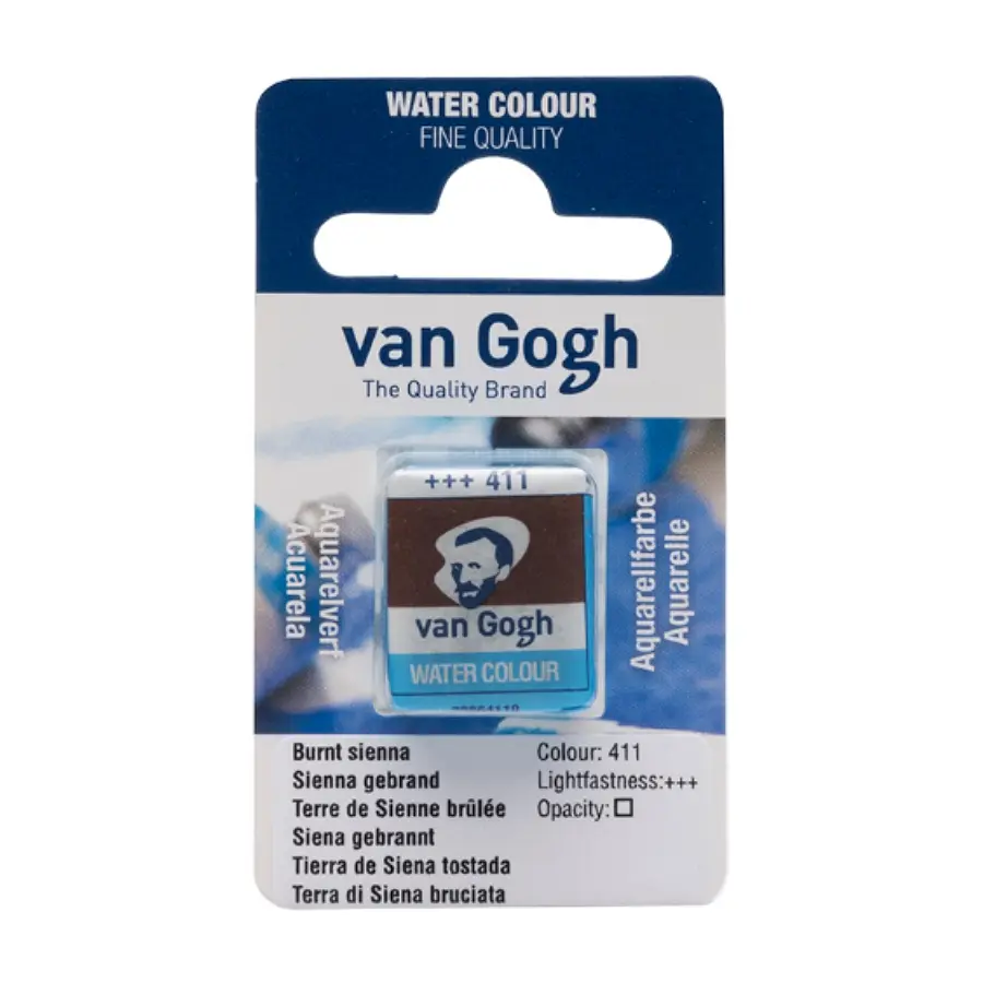 Фарба акварельна Van Gogh (411) Сієна палена кювета Royal Talens (8712079419271)