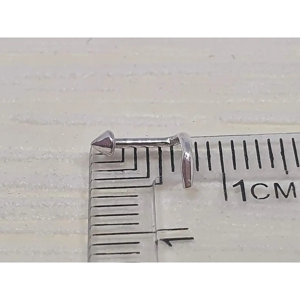 Срібна сережка-пірсинг в ніс Dear. 1020С - фото 3