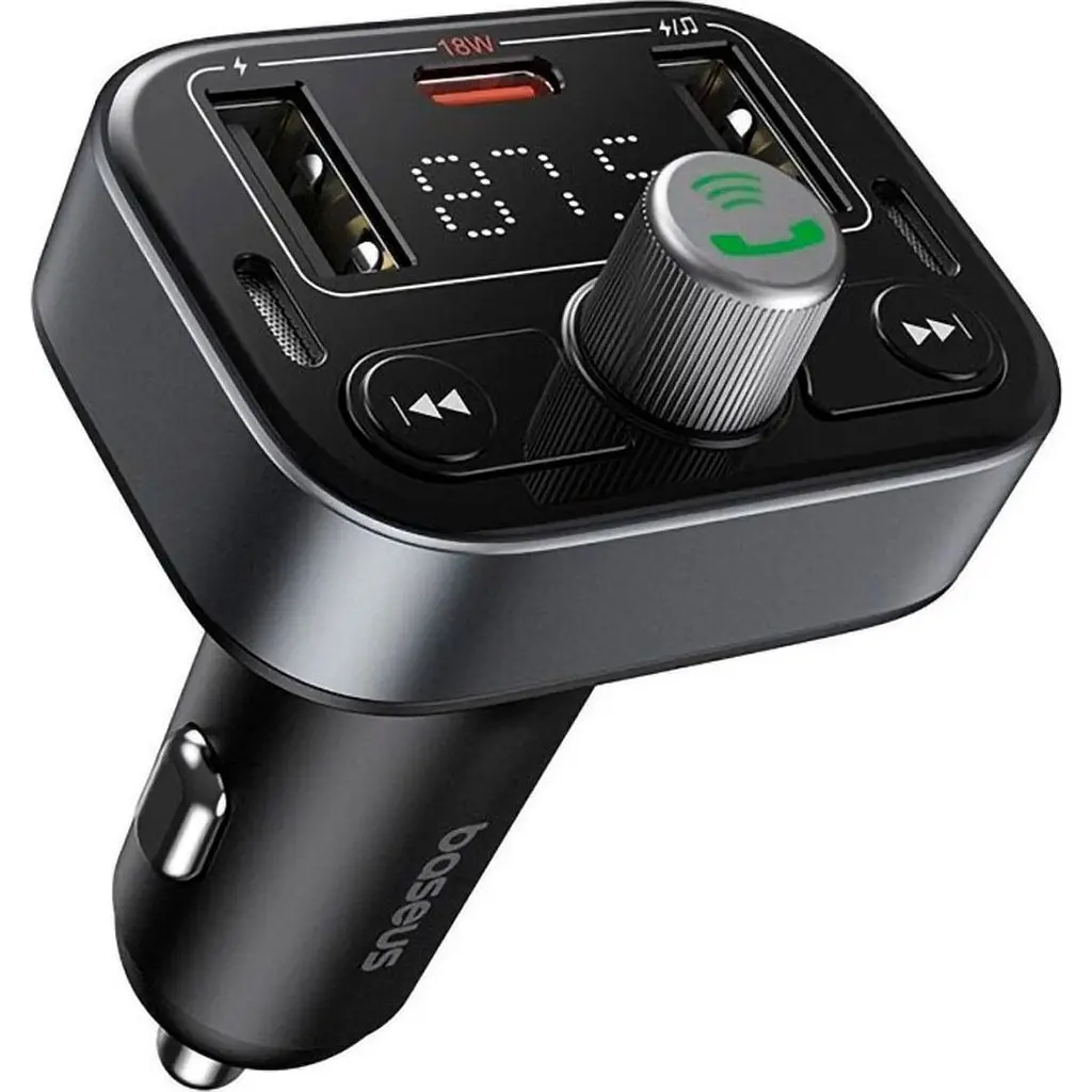FM-трансмиттер Baseus S-09 Lite Series Black (C10762300113-00) [126841] - фото 2