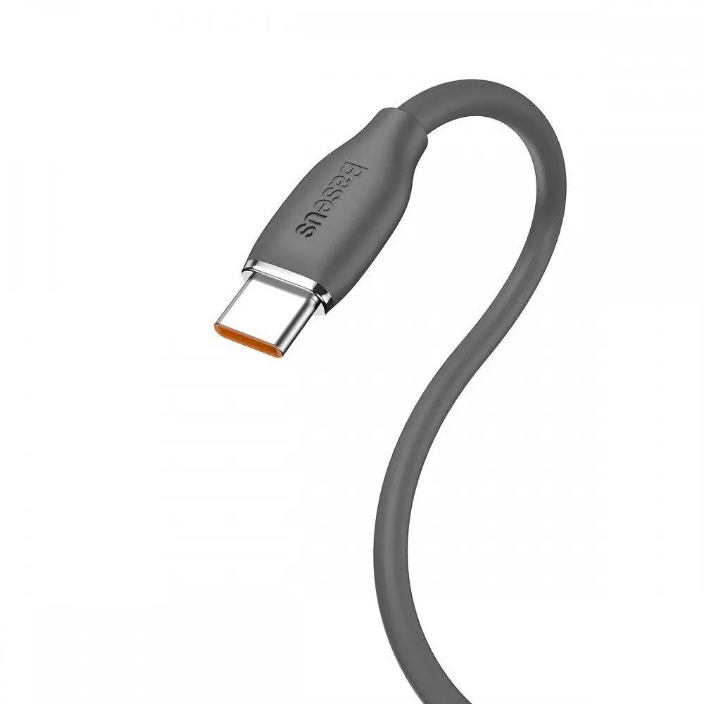 Кабель Baseus Jelly Liquid Silica Gel Fast Charging Cable USB to Type-C 100W 1.2m CAGD010001 Black - фото 3