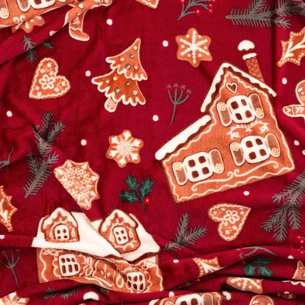 Плед Ardesto Christmas Flannel Імбирні будиночки ART0121PB 160х200 см - фото 2