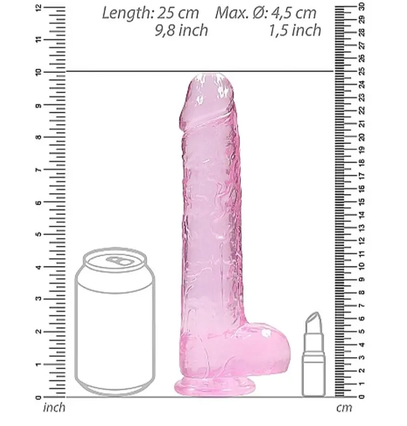 Фалоімітатор Realrock Dildo рожевий 25 см - фото 2