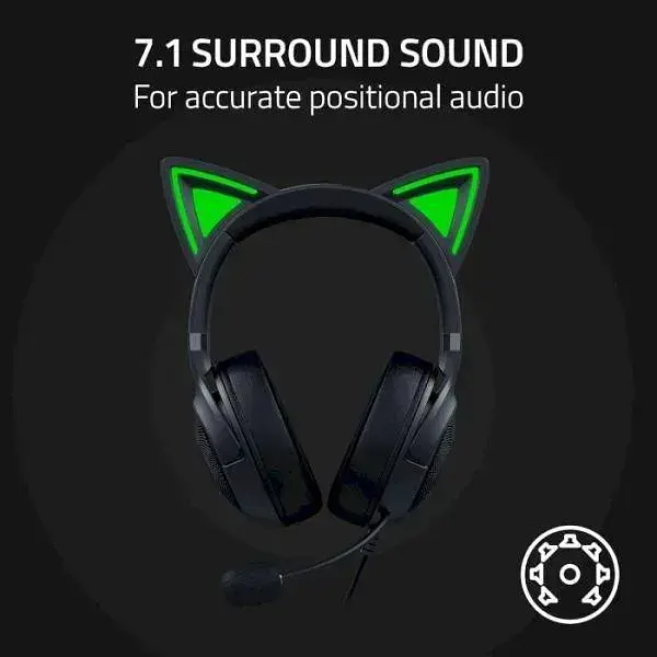 Навушники з мікрофоном Razer Kraken Kitty V2 Black (RZ04-04730100-R3M1) - фото 6