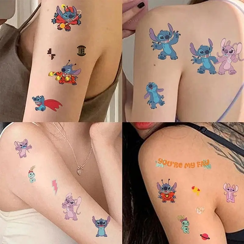 Набір тимчасових тату "Ліло та Стіч №2" Fresh Tattoo lilo-stich-tattoo-2-1, 10 штук, розмір 12 х 7 см - фото 5