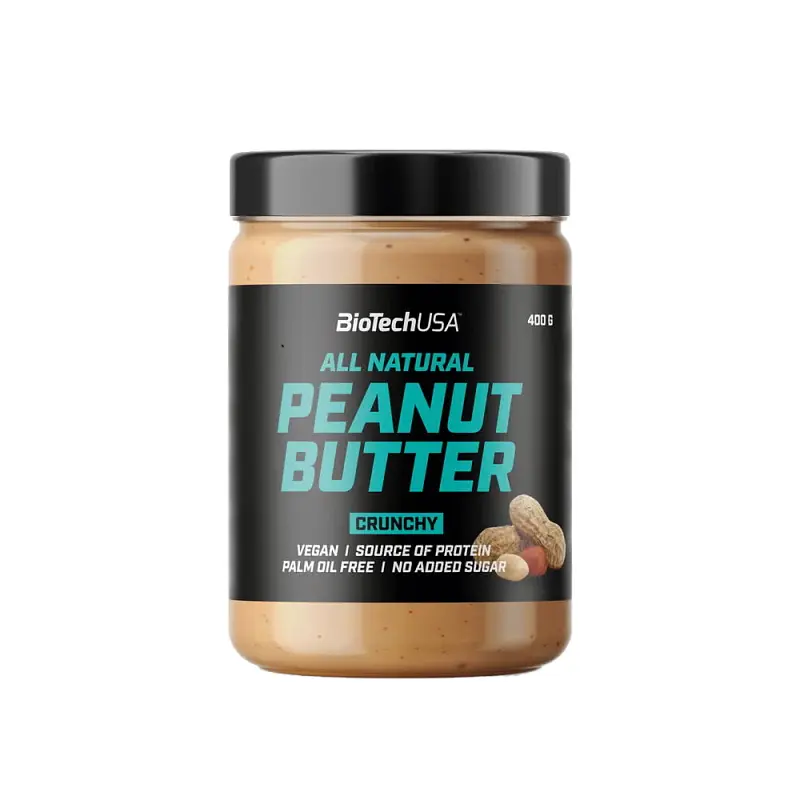 Арахісова паста BioTech Peanut Butter Crunch, 400 грам