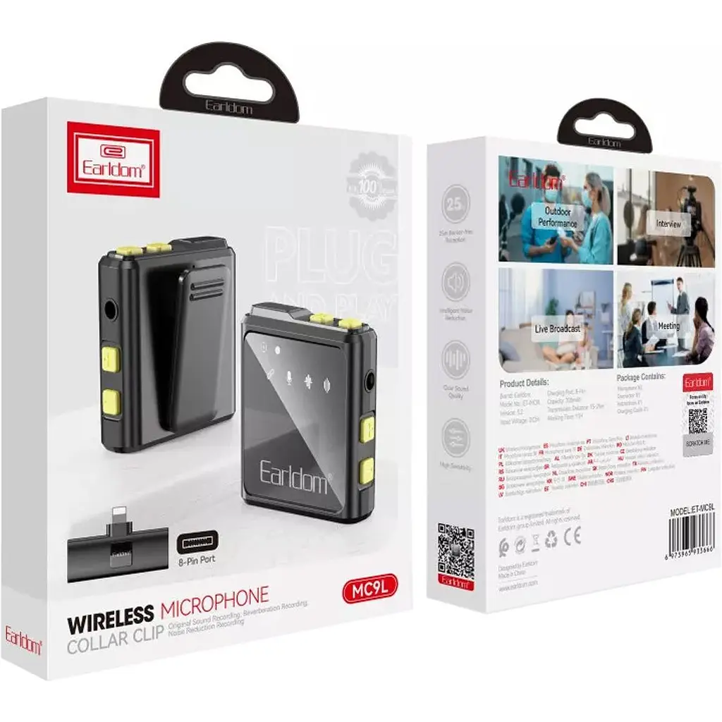 Мікрофонна радіосистема Earldom ET-MC9L Lightning Black [136098] - фото 4