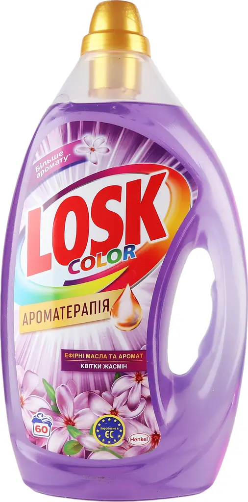 Гель для прання Losk Колор Ароматерапія Ефірні масла та аромат квітки Жасмін, 3 л - фото 7