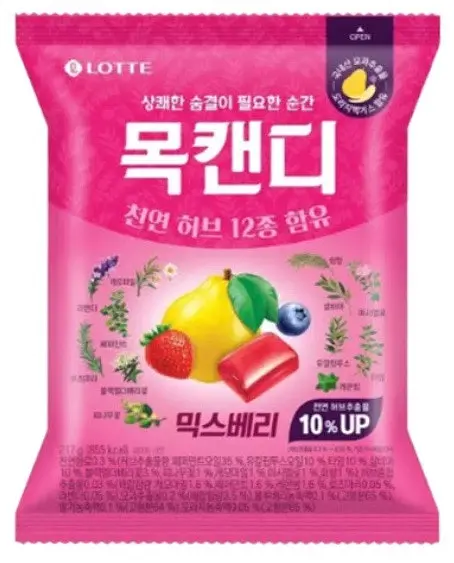 Цукерки Lotte фруктово- трав'яні (12 трав) 217 г