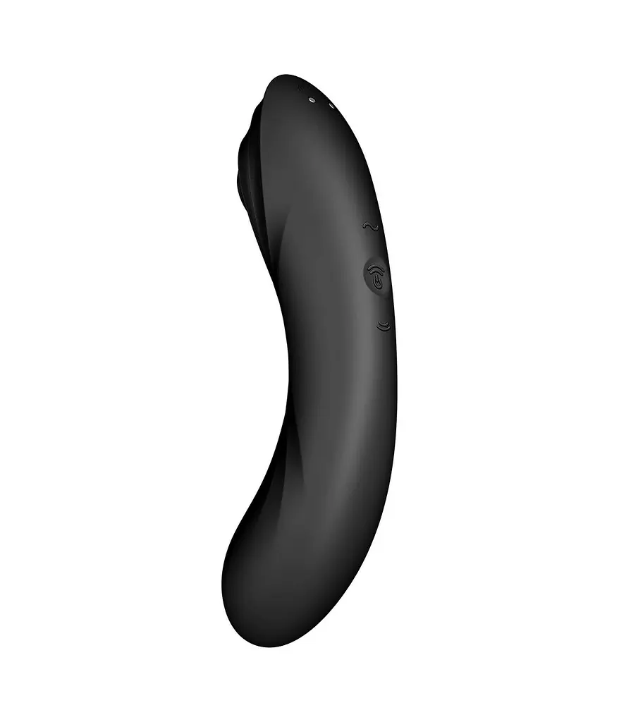Вакуумный стимулятор клитора с вибрацией Satisfyer Curvy Trinity 4 черный - фото 7