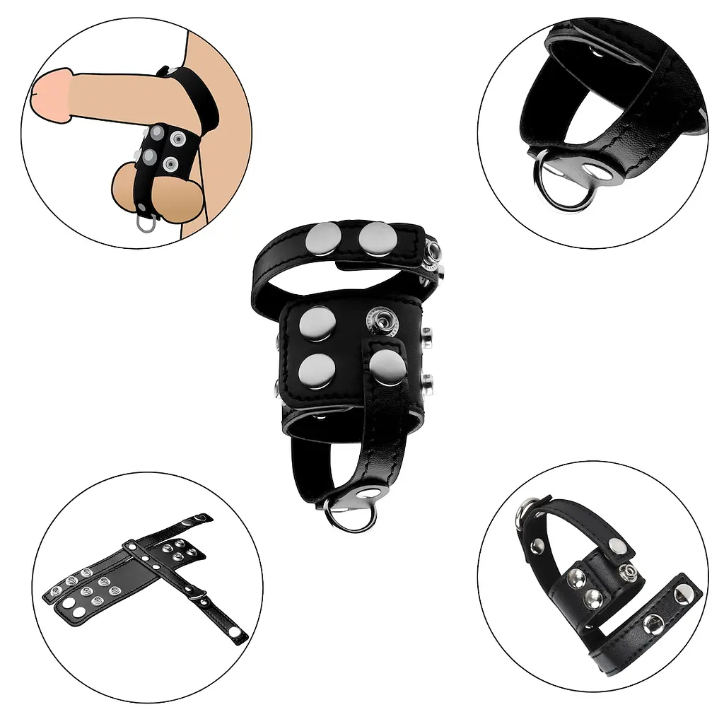 Ерекційне кільце Erospace Wild Play Cock And Ball Strap C20 - фото 4
