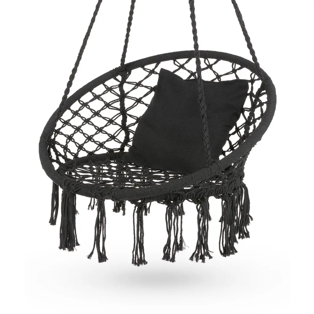 Садова гойдалка Boho Outtec XXL чорний - фото 7