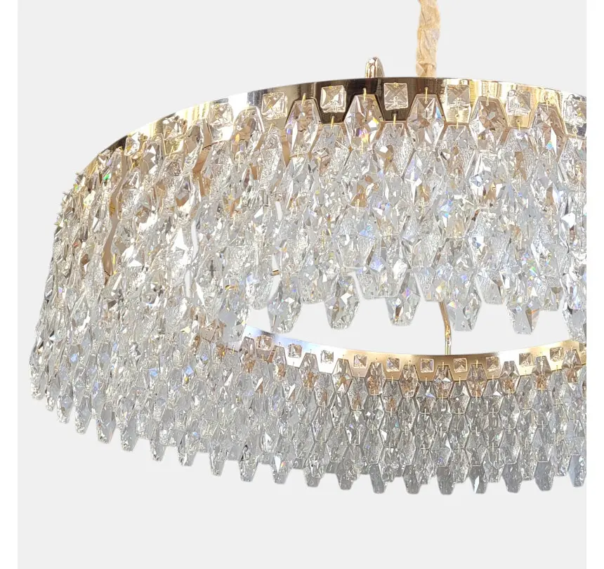 Велика золота кришталева LED люстра 582-800GD Artlight діаметром 80 см - фото 5