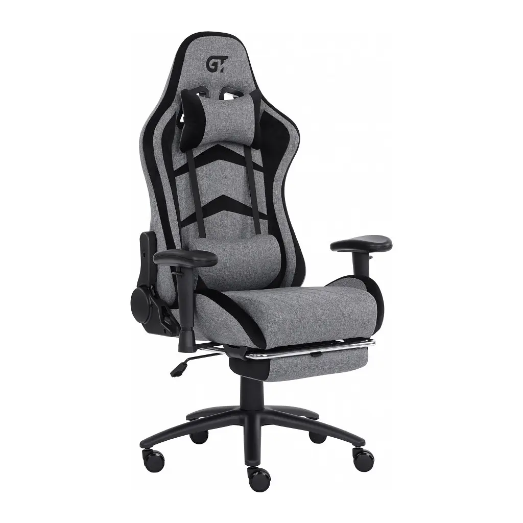 Крісло ігрове GT Racer X-2534-F Gray/Black Suede (X-2534-F Fabric Gray/Black Suede) - фото 3