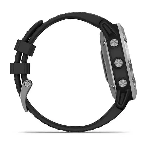 Смарт-годинник Garmin Fenix 6 Solar Silver with black band (010-02410-00) - фото 9