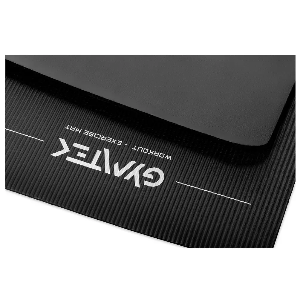 Килимок (мат) для йоги та фітнесу Gymtek NBR 1см чорний - фото 5
