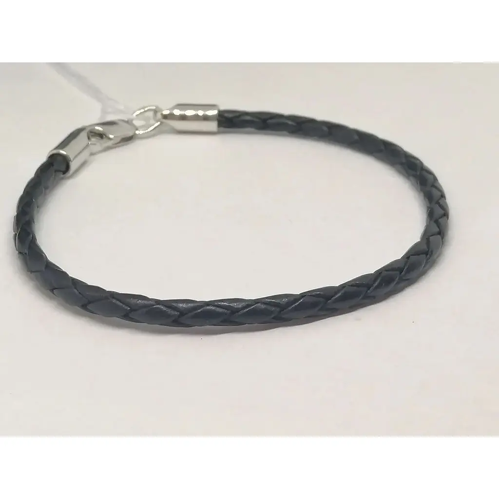 Браслет из кожи Tango с серебряными вставками. 910064С 19 - фото 2