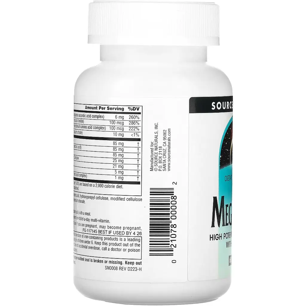 Комплекс вітамінів та мінералів Source Naturals Mega-One 30 таблеток - фото 3