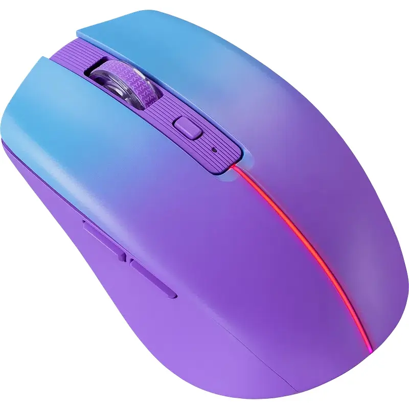 Мишка Defender Mystery MM-301, бездротова Bluetooth+2.4G, 1600 dpi., 4кн., 500mAh, LED, фіолетова - фото 4