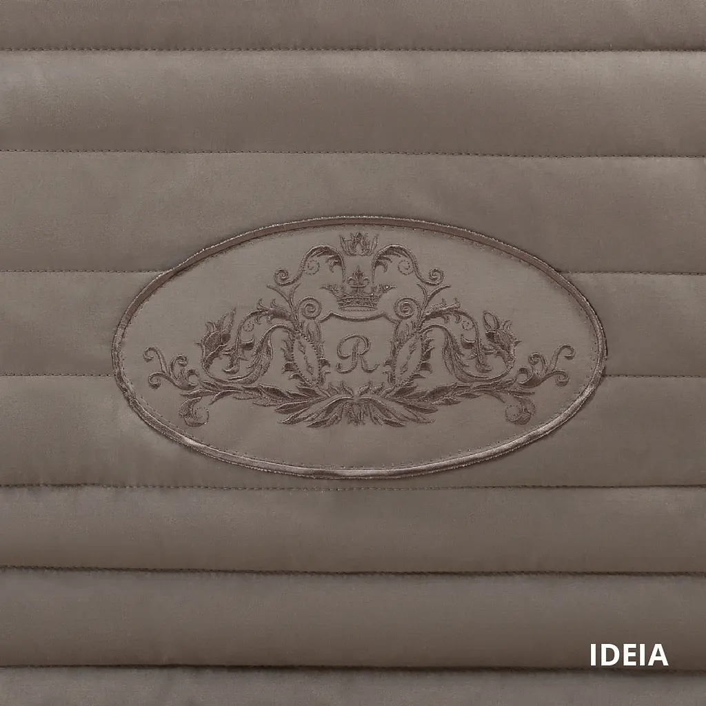Двостороннє покривало Ideia Royal бежевий та сірий 240 х 220 см (8-34585 сірий/беж) - фото 10