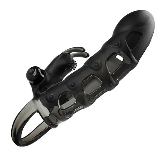 Насадка на член - Pretty Love Cuper Vibrating Penis Sleeve Black - фото 6