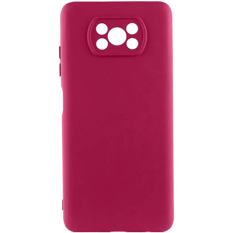 Чехол TPU GETMAN Liquid Silk Full Camera для Xiaomi Poco X3 NFC / Poco X3 Pro Бордовый / Marsala - фото 1