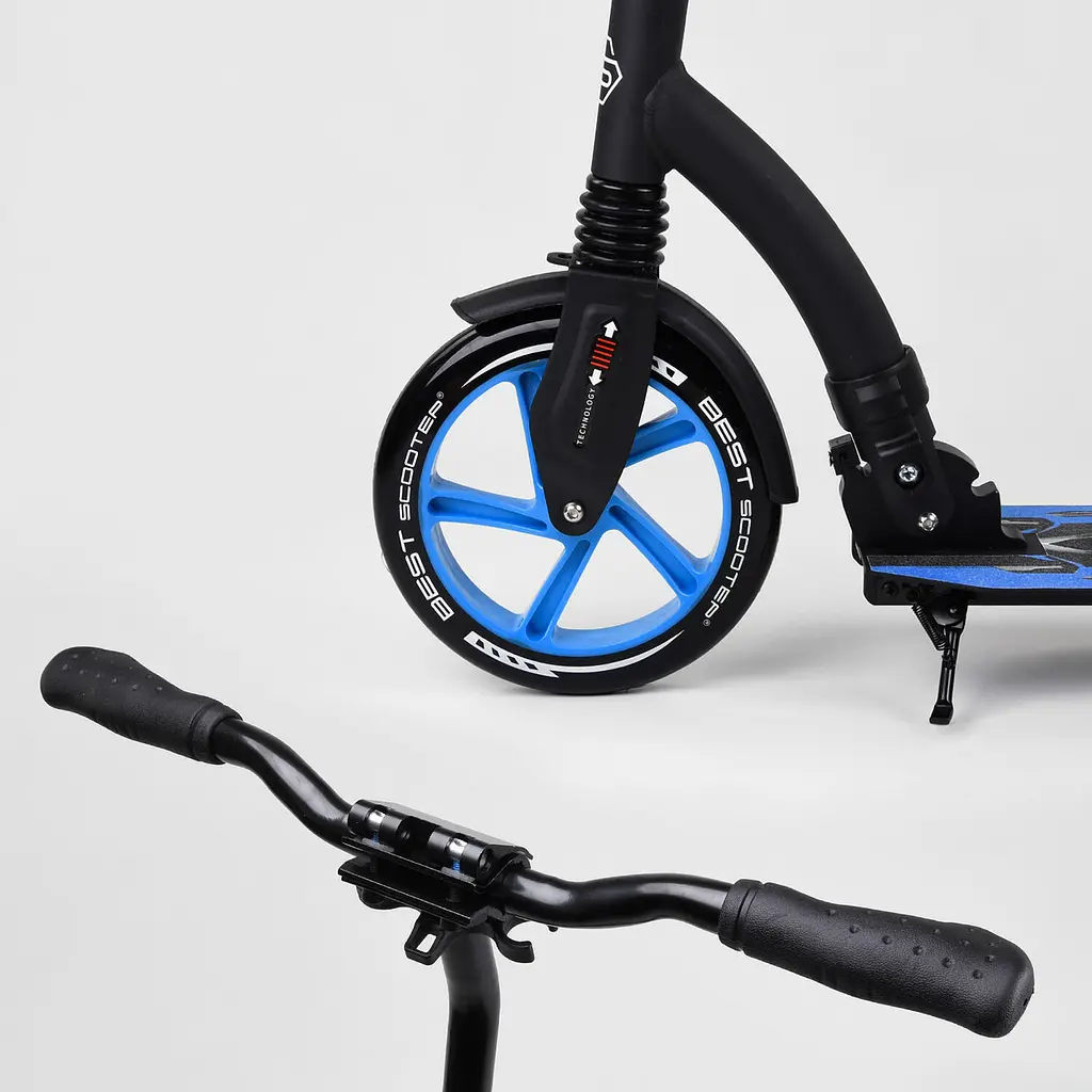 Самокат Best Scooter 54664 голубой - фото 4