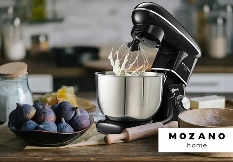 Кухонний комбайн Mozano професійний тістоміс Kitchen Machine 2300 Вт чаша 6,2 л Black Кулінарна книга в подарунок - фото 6