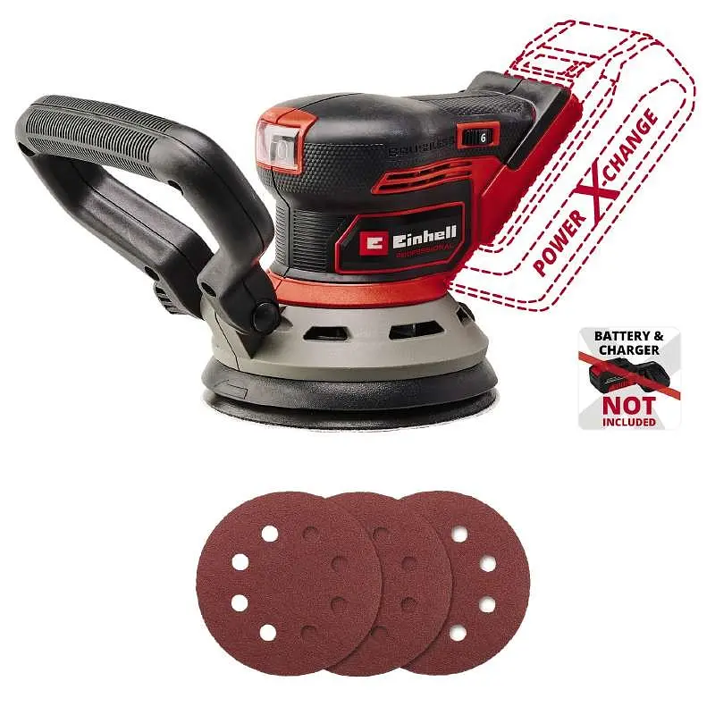 Шліфмашина ексцентрикова акумуляторна Professional TP-RS 18/32 Li BL - Solo PXC 18В Einhell teh0025454 - фото 3