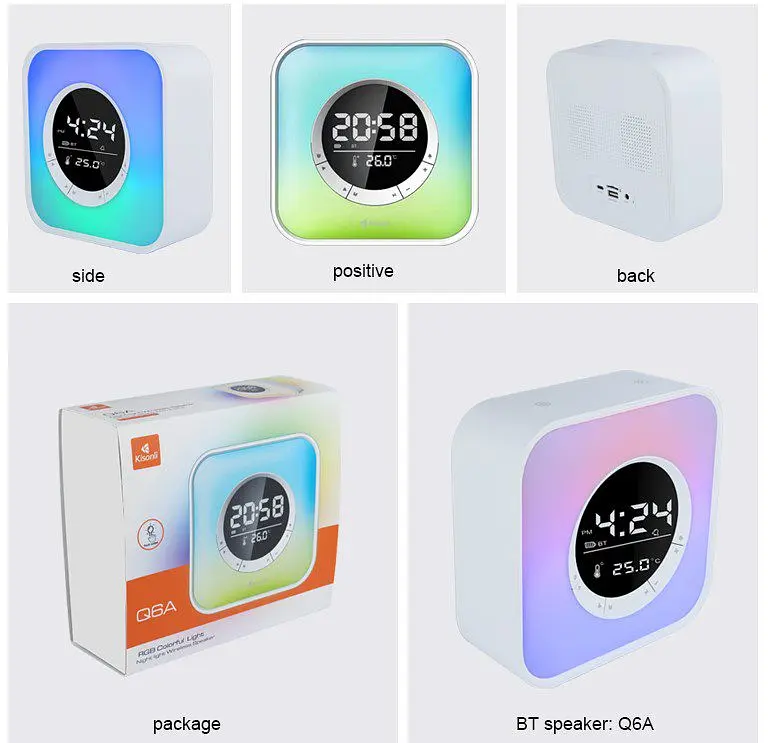 Портативная колонка, часы, будильник Kisonli Q6A Bluetooth 3600mAh 5Вт - фото 6
