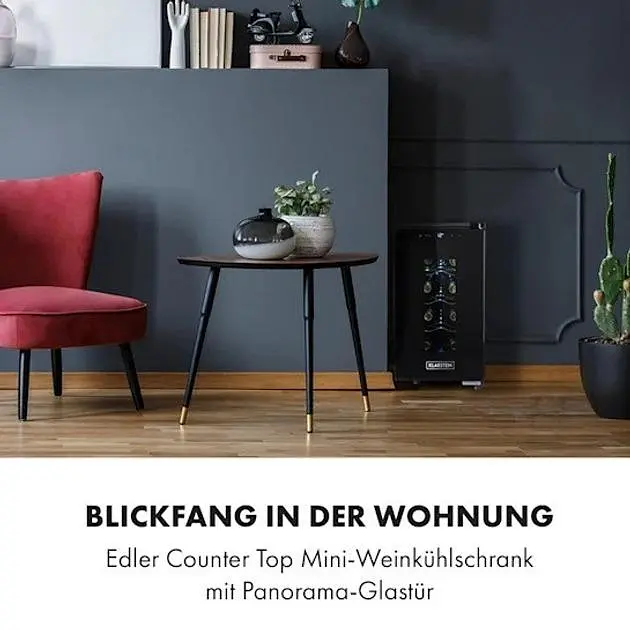 Винний холодильник Klarstein Bellevin 8 Uno Touch SingleZone (10035862) - фото 2