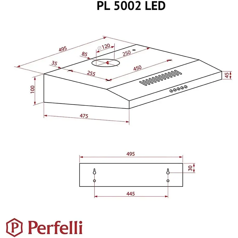 Витяжка Perfelli PL 5002 I LED - фото 7