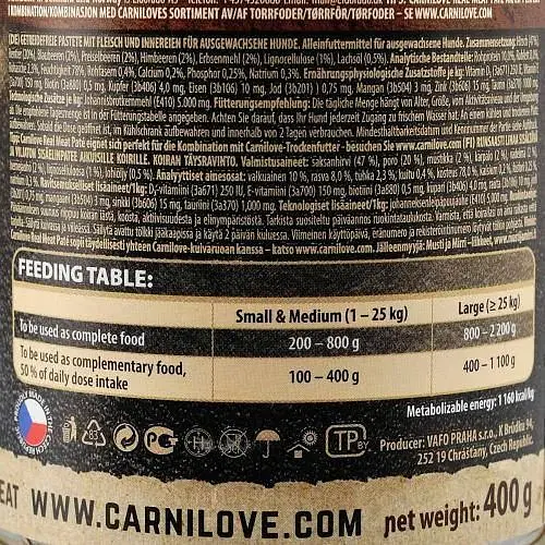Влажный корм Carnilove Venison & Reindeer для собак мясо северного оленя 400 г - фото 5