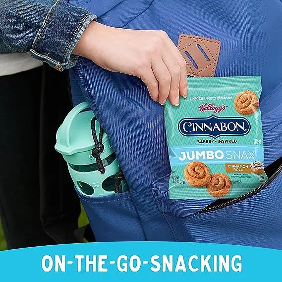 Снеки корисний перекус Cinnabon Kellogg's Jumbo Snax Cereal Snacks 12х12g - фото 3