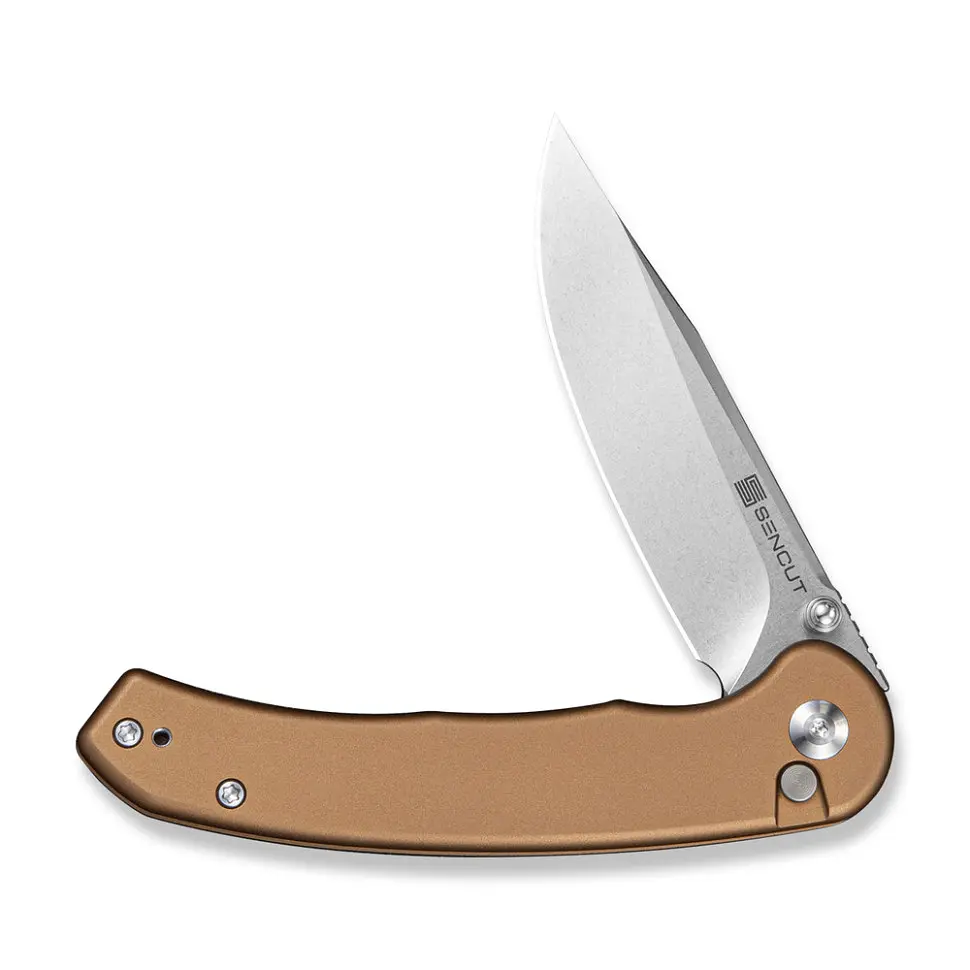 Ніж складаний туристичний Sencut Ingot (8.2 см) D2 / Aluminum коричневий - фото 3