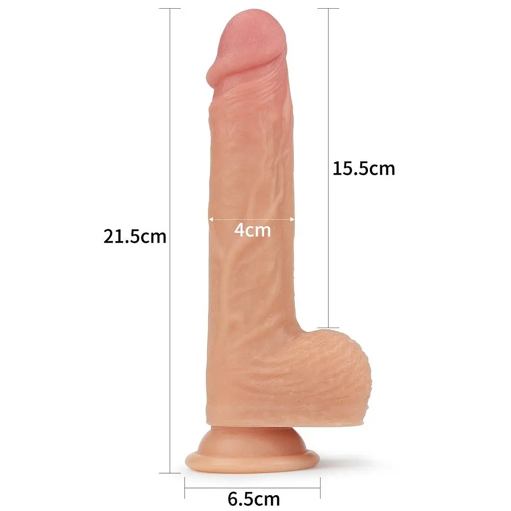 Фаломітатор Wibrator Nature Cock Rotating, 8.5", 21.5 см (тілесний) - фото 7