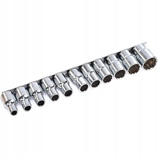Набір 12-гранних головок на планці TOPTUL 12-гр. 1/2" 11ед. 8-22мм GAAQ1601U-12 - фото 3