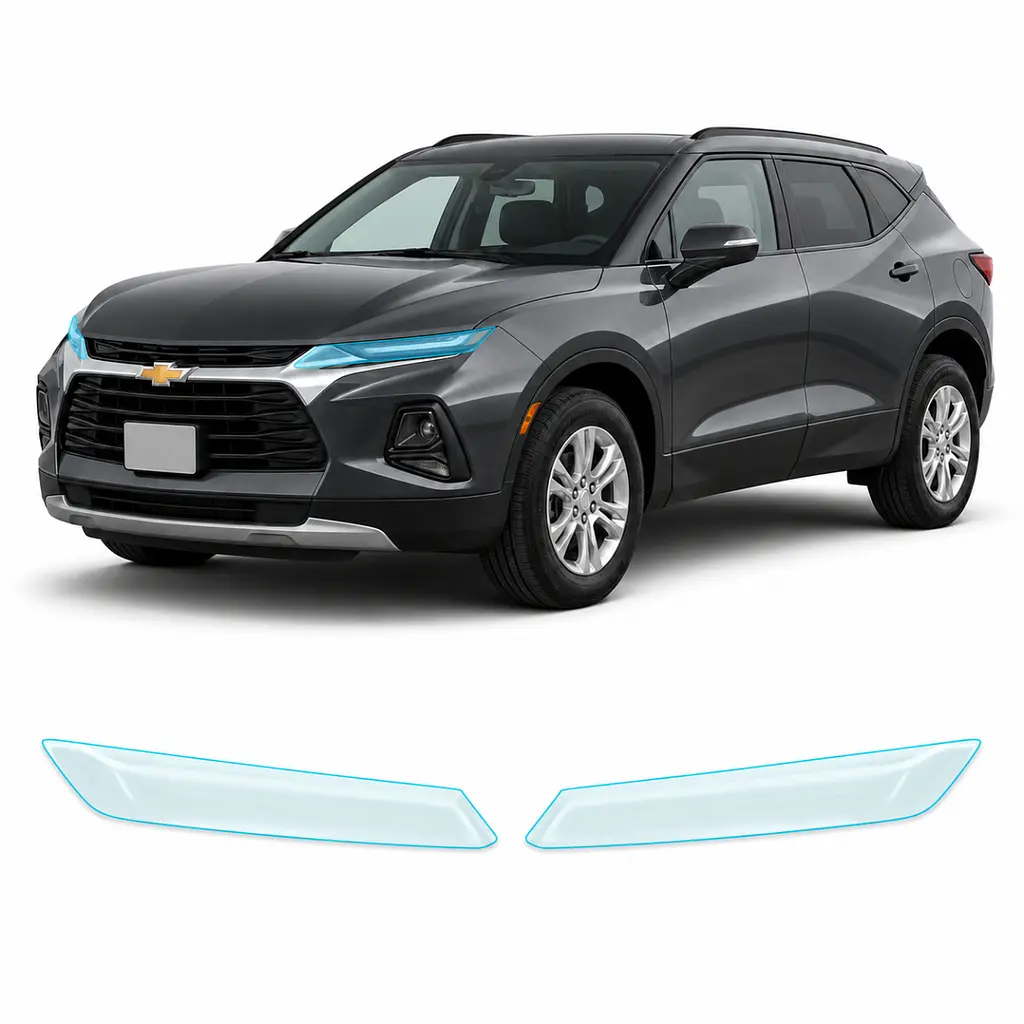 Антигравійна захисна бронеплівка за лекалами для Chevrolet Blazer III 2019-2022 - оптика (фари та ПТФ)