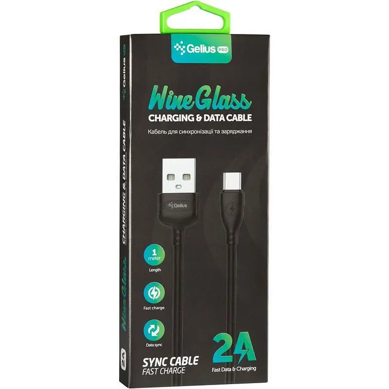 USB кабель Gelius Pro WineGlass iPhone 8 Black Lightning - фото 3