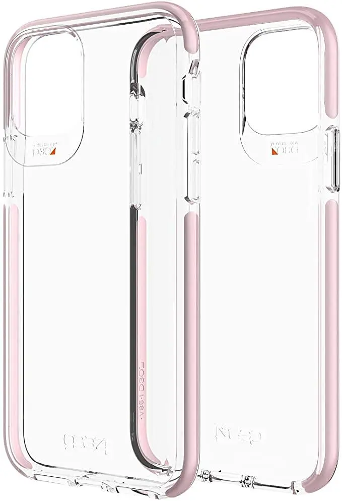 Протиударний прозорий чохол GEAR4 Piccadilly D3O з антимікробним покриттям для iPhone 11 Pro (5.8") Pink + Transparent - фото 8