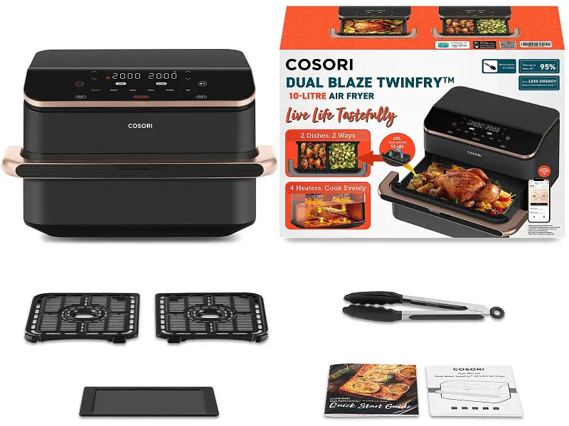 Мультипіч (аерофритюрниця) COSORI Dual Blaze TwinFry (CAF-TF101S-AEUR) - фото 9